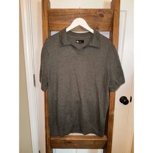 The Commons Men's Knit Polo Shirt Short Sleeve Casual Green XL